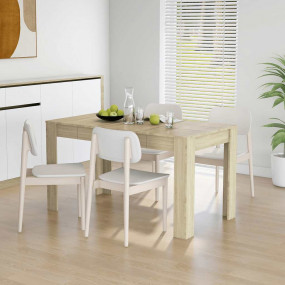 Dining Table Sonoma Oak Engineered Wood Medium Simple