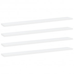 Shelf Set of 4 White Engineered wood 31.5 in x 3.9 in x...