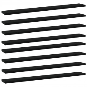 Shelf Set of 8 Black Engineered wood 31.5 x 3.9 x 0.6 i...