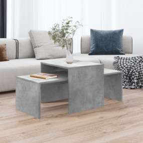 Table Concrete grey Engineered wood Medium Stackable