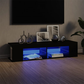 TV Cabinet Black Engineered wood Medium TV Cabinet Rect...