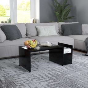 Coffee Table Black Engineered wood 35.4 x 17.7 x 13.8 i...