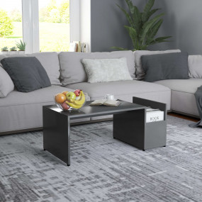 Coffee Table Grey Engineered wood Medium Sleek Coffee T...