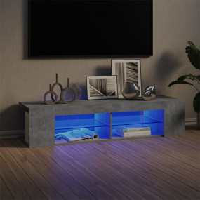 TV Cabinet Concrete Grey Engineered Wood 53.1 in Long T...