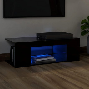 TV Cabinet Black Engineered wood Medium TV Cabinet Rect...