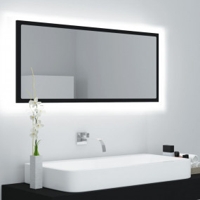 Mirror Black Engineered wood, acrylic Large Lights