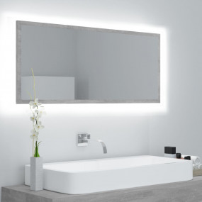 Mirror Concrete grey Engineered wood and acrylic Medium