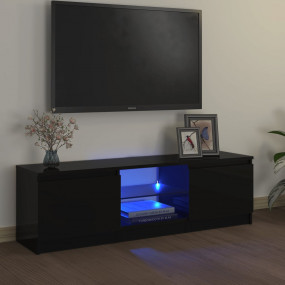 TV Cabinet Black Engineered wood, tempered glass Medium