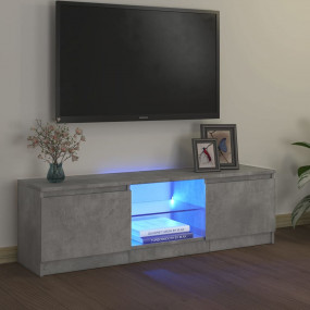 TV Cabinet Concrete grey Engineered wood, tempered glas...