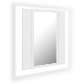 Led Mirror Cabinet White Engineered wood, Acrylic 15.7x...