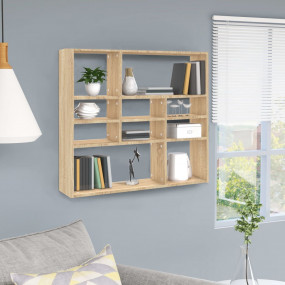 Wall Shelf Sonoma oak Engineered wood Medium Wall mount...