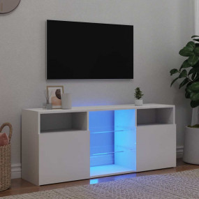 TV Cabinet White Engineered wood, tempered glass Medium