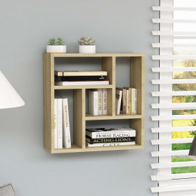 Wall Shelf Sonoma oak Engineered wood 17.8x6.3x17.8 in ...
