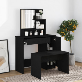 Dressing Table Black Engineered wood 34.1 x 13.8 x 53.5...
