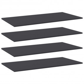 Shelf Set of 4 Grey Engineered wood 31.5 x 11.8 x 0.6 i...