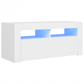 TV Cabinet White Engineered Wood Medium TV Cabinet Rect...