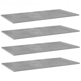 Shelf Set of 4 Concrete grey Engineered wood