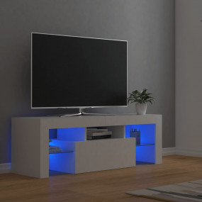 TV Cabinet White Engineered wood Medium TV Cabinet Rect...