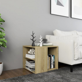 Side Table Sonoma oak Engineered wood 19.7 in x 19.7 in...