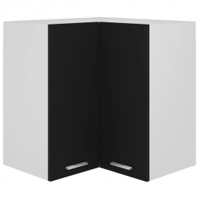 Hanging Corner Cabinet Black Engineered wood 22.4x22.4x...