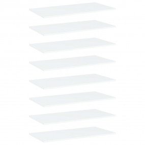 Shelf Set of 8 White Engineered wood Standard Wall moun...