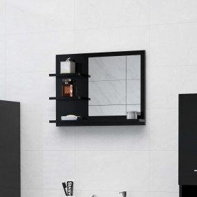 Mirror Black Engineered wood Medium Wall mounting