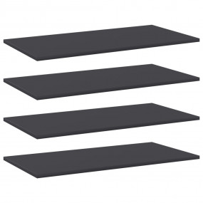 Shelf Set of 4 Gray Engineered wood 31.5 x 15.7 x 0.6 i...