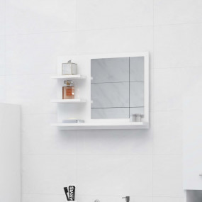 Mirror High gloss white Engineered wood, acrylic