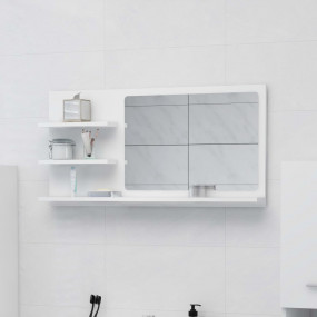 Mirror White Engineered wood, acrylic Medium Bathroom M...
