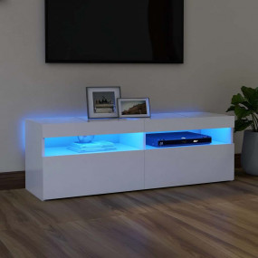 TV Cabinet White Engineered Wood Large TV Cabinet Recta...