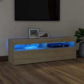 TV Cabinet Sonoma oak Engineered wood LED TV Cabinet Re...