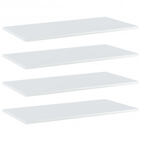 Shelf Set of 4 High gloss white Engineered wood