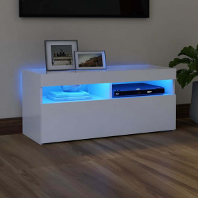 TV Cabinet White Engineered wood 35.4 x 13.8 x 15.7 in ...