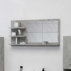 Mirror Concrete Grey Engineered Wood, Acrylic Bathroom ...