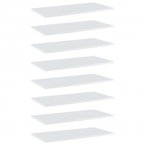 Shelf Set of 8 High gloss white Engineered wood