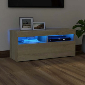 TV Cabinet Sonoma oak Engineered wood 35.4x13.8x15.7 in