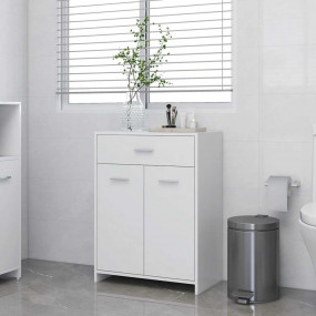 Bathroom Cabinet White Engineered wood Standard Bathroo...