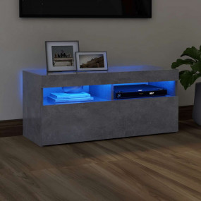 TV Cabinet Concrete grey Engineered wood 35.4 x 13.8 x ...