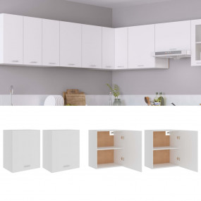 Hanging Cabinet Set of 2 White Engineered wood Medium