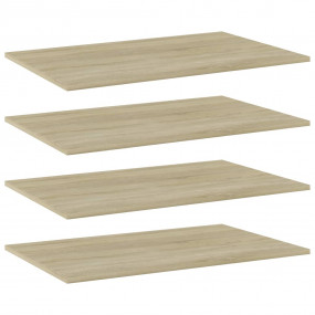 Shelf Set of 4 Sonoma oak Engineered wood Medium Simpli...