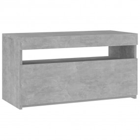 TV Cabinet Concrete Grey Engineered Wood Medium TV Cabi...