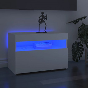 TV Cabinet White Engineered wood Small TV Cabinet Recta...