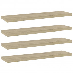Shelf Set of 4 Sonoma oak Engineered wood Extra Narrow ...