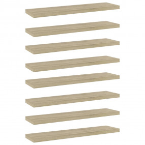 Shelf Set of 8 Sonoma oak Engineered wood 15.7 x 3.9 x ...