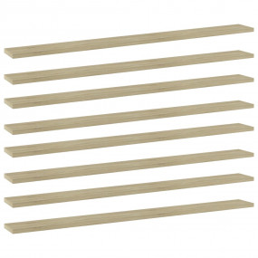 Shelf Set of 8 Sonoma oak Engineered wood 39.4 x 3.9 x ...