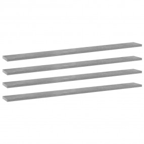 Shelf Set of 4 Concrete grey Engineered wood Large Simp...