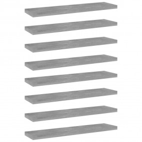 Shelf Set of 8 Concrete Grey Engineered Wood