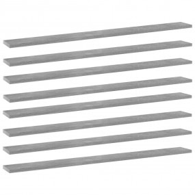 Shelf Set of 8 Concrete Grey Engineered Wood Large Simp...