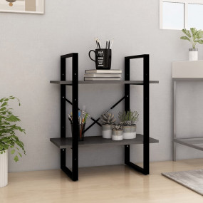 Book Cabinet Grey Solid Pine Wood Medium Book Cabinet