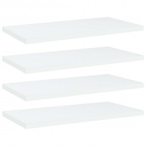 Shelf Set of 4 White Engineered wood 15.7x7.9x0.6 in Sh...